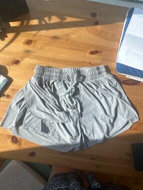 Flowy Athletic Shorts Silver S